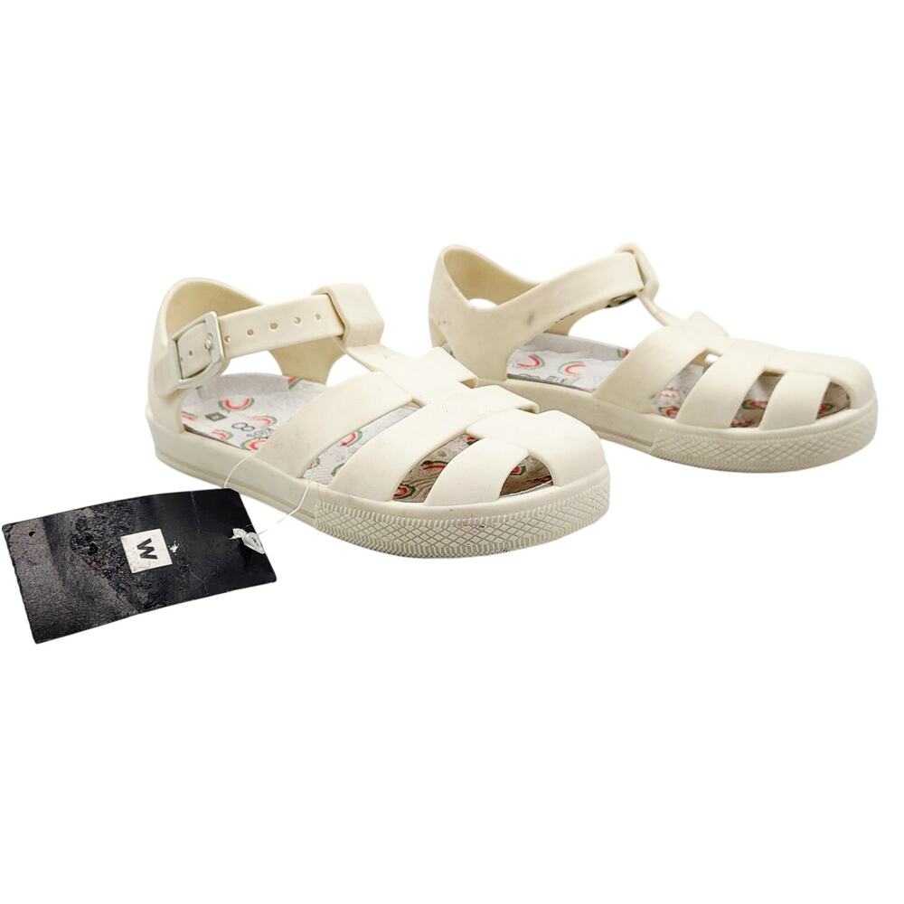 Vintage NWT Cool Kids for Woolworths White Jelly Cushioned Sandals Kids Size 8